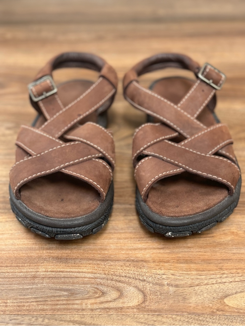 Vintage Teva X-Man 6590 Brown Leather Sport Hiking Sandals Men’s 13 View 2